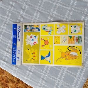 Vintage Nintendo Pokemon Pocket Monsters Stickers